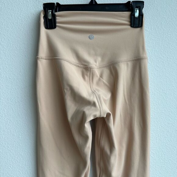 Lululemon Align High Rise Pant 25" Contour Tan Peach Pink Size 2 - Picture 4 of 6